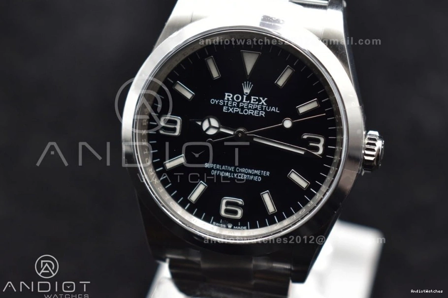 Steel Dial on Clean Best 854 904L SS VR ModernLook Black 124270 36mm Bracelet Edition 1:1 Explorer 0510